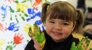 Toddler smiling