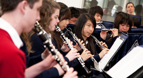 students playing instruments