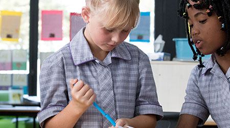 Children doing art