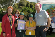 Toolernvale and District Primary School students with the Turf Producers of Victoria Award of Merit