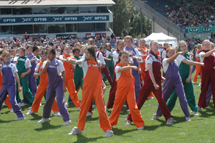 Image of participants in the 2005 Pacific School Games Opening Ceremony