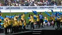 Image of participants in the 2005 Pacific School Games Opening Ceremony