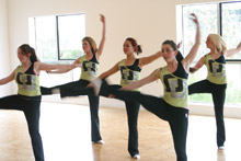group of girls dancing