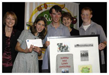 2007 Rubbish Free Lunch Awards: Alexandra College students with Minister Pike and Vera Lubczenko(Sustainability Victoria)