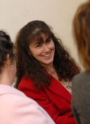 Teacher smiling