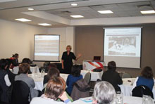 Dr Teresa Caraway presenting to room