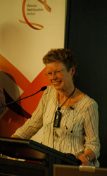 Dr Melissa Wake lecturing