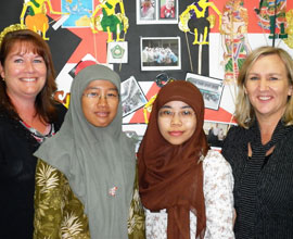 Australian teachers with Indonesian visitors 