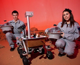 Students dressed as astronauts