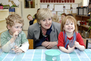 Minister for Children and Early Childhood Development Maxine Morand at Yarra Park Children’s Centre in East Melbourne