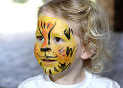 Face painting at the Children's Week launch, Melbourne Zoo