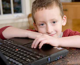 boy on computer