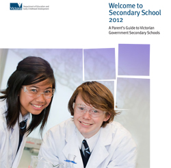 Cover of the Welcome to Secondary School booklet