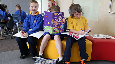 Victorian students in a new BER building