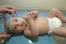 baby having their head measured
