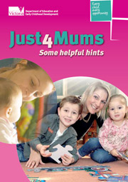 cover of the just for mums brochure