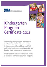 Kindergarten Program Certificate 2011
