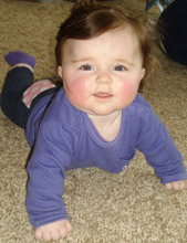 Crawling baby girl