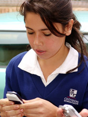 Girl using mobile phone