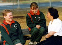 Students with their teacher