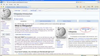 Screen image of wiki