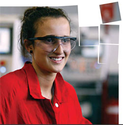 Girl on work experience