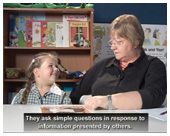 Video of a student at Level 0.5 of the Speaking & Listening Standard