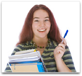 Student carrying books