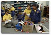 Group of students in library