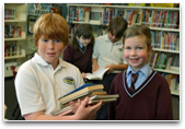 Students in library