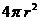 Equation: 4 Pi r squared