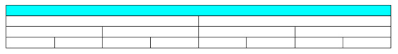 Fraction wall of whole, 1/2, 1/4, 1/8