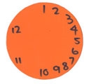 Circle with clockwise markings 1 to 12