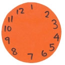Circle with clockwise markings 1 to 12
