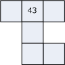 Jigsaw piece with number 43