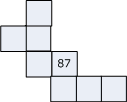 Jigsaw piece with number 87