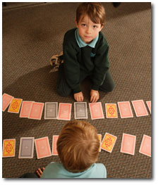 Students working