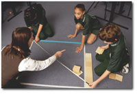Students working