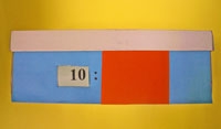 Digital clock face showing 10: