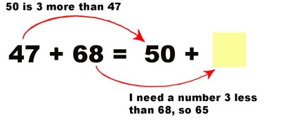 50 is three more than 47