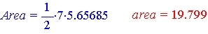 Equation for area