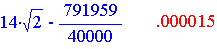 Equation for area