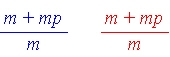 m + mp Divided by m