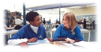 image of students in library