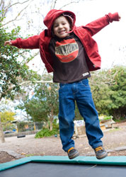 Picture of boy on trampoline