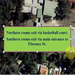 Sample of text box on map