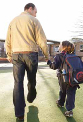 Man walking with boy
