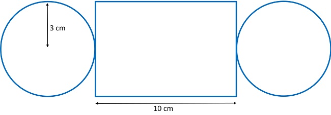 Diagram of the net with relevant measurements