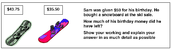 Mathematics question about the cost of snowboards.