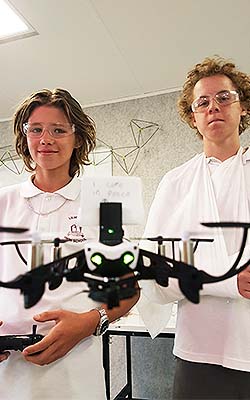 Lilydale High School students use a drone